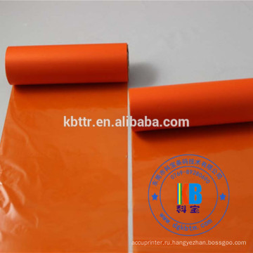 Восковая смола Лента для принтеров TECT TTO с кромкой рядом с краской Лента термотрансферная оранжевого цвета